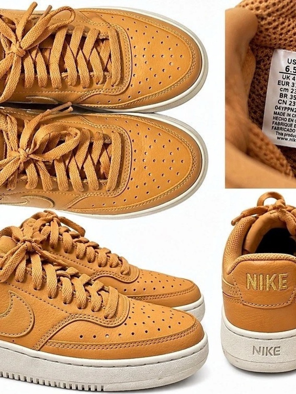 Nike Court Vision Alta Light Cognac Sneakers Brown US 6.5